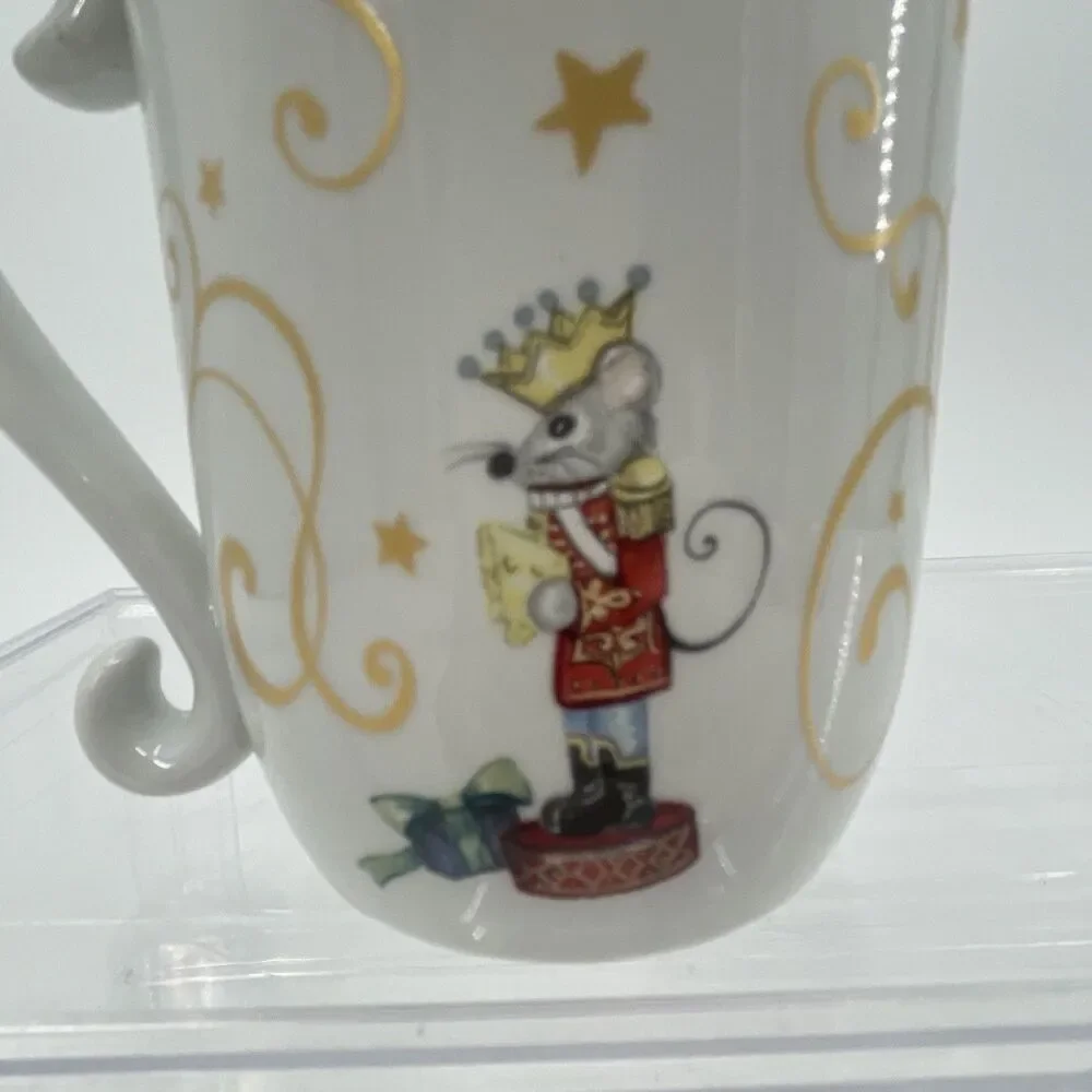Williams Sonoma Mugs Twas The Night Before Christmas Tree Nutcrackers Set of 2